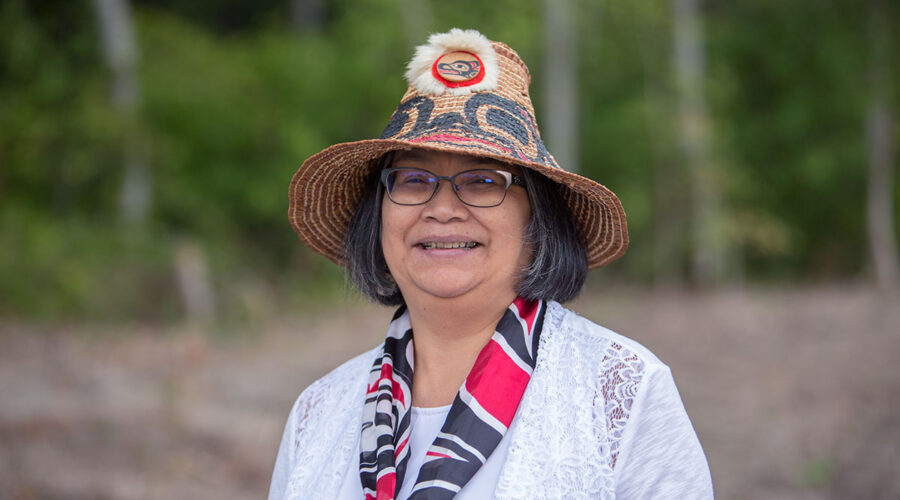 Portrait of First Nations Elder Sharon Bryant in Terrace, BC