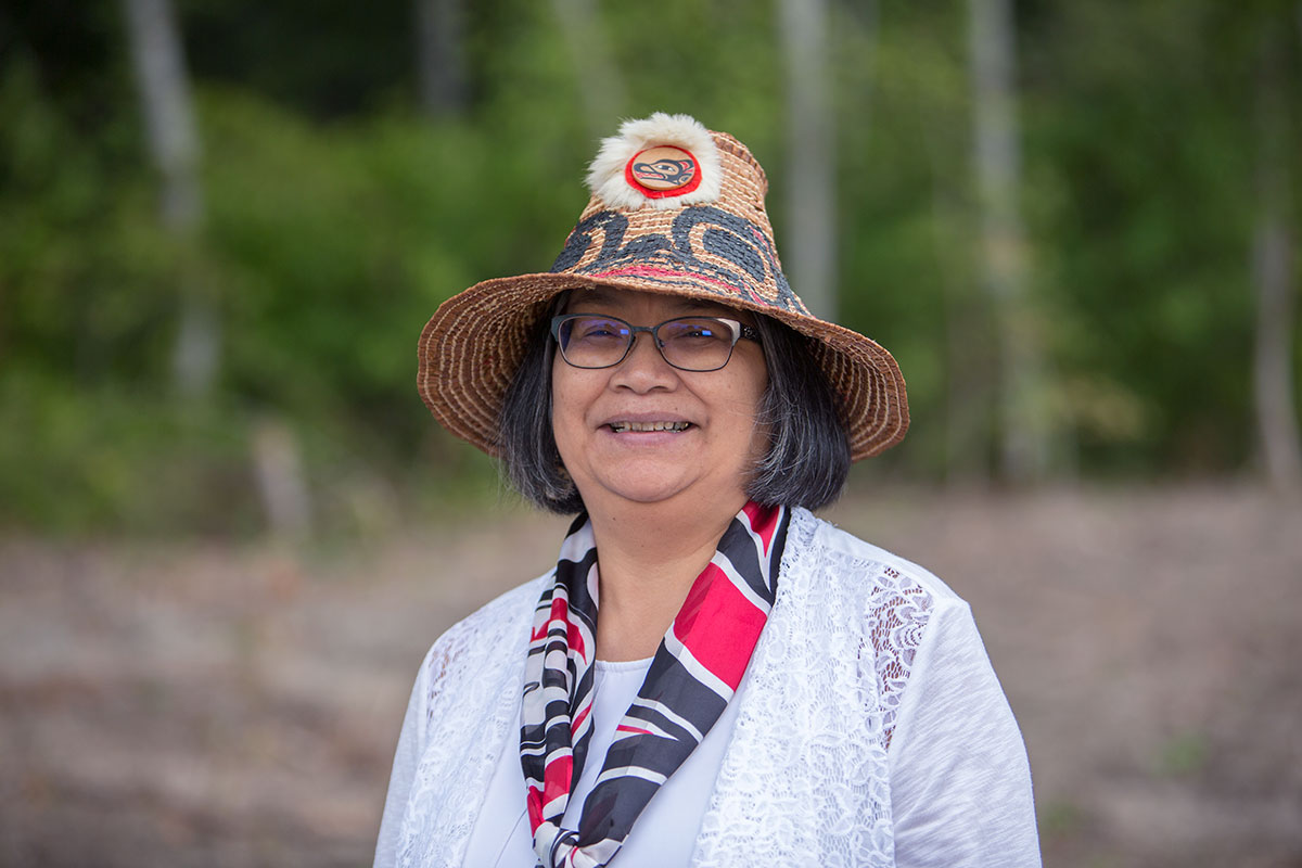 Portrait of First Nations Elder Sharon Bryant in Terrace, BC